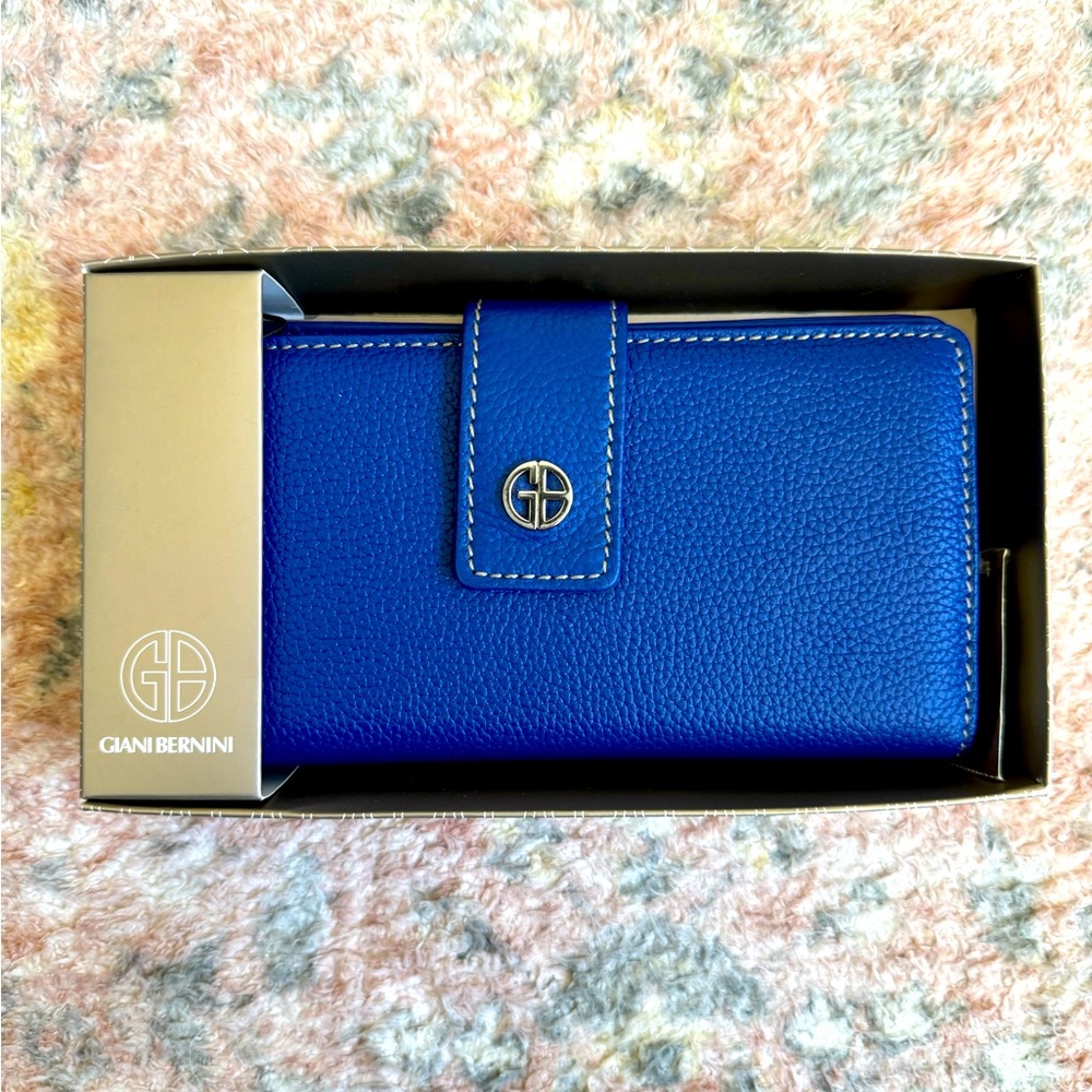 Giani Bernini Deep Blue Leather Wallet